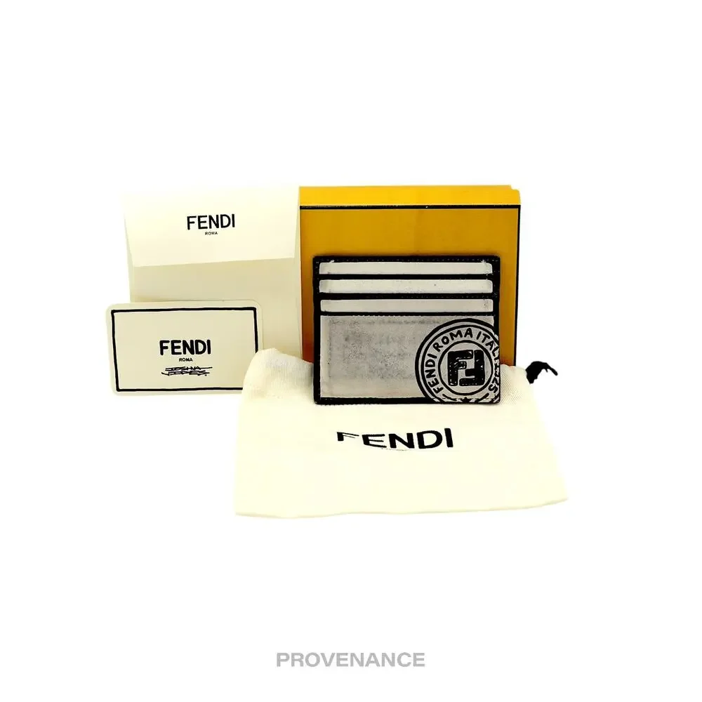 🔴 Fendi x Joshua Vides Card Holder Wallet - Black White